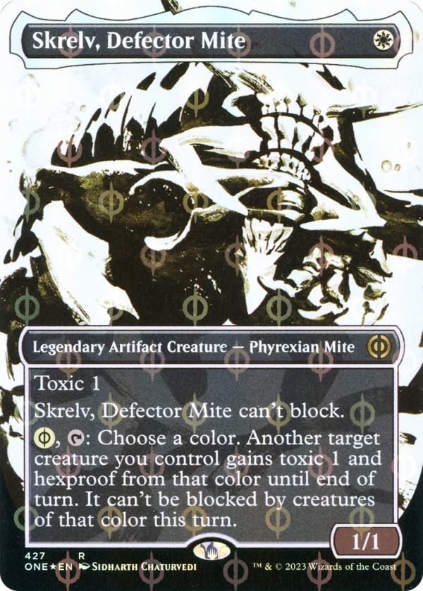 Skrelv, Defector Mite (Borderless Ichor Step-and-Compleat Foil) [Phyrexia: All Will Be One] Online now