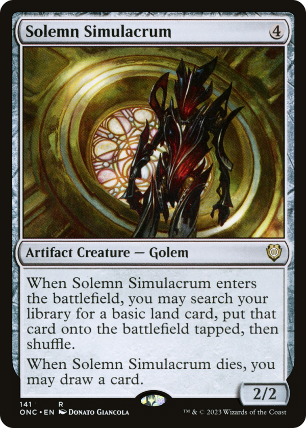 Solemn Simulacrum [Phyrexia: All Will Be One Commander] Online Sale