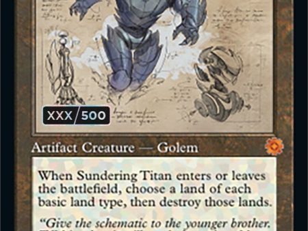 Sundering Titan (Retro Schematic) (Serialized) [The Brothers  War Retro Artifacts] Hot on Sale