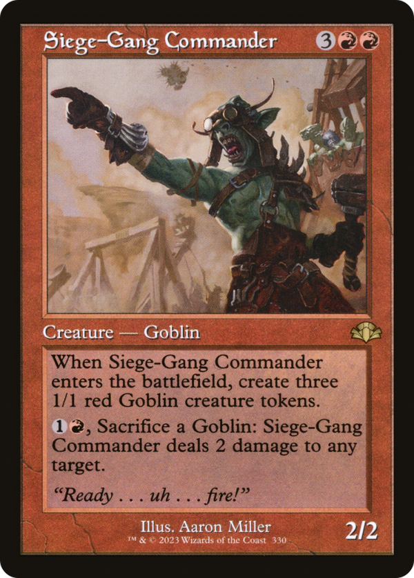 Siege-Gang Commander (Retro) [Dominaria Remastered] For Cheap