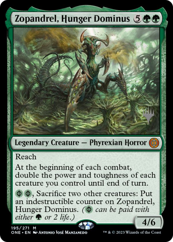 Zopandrel, Hunger Dominus (Promo Pack) [Phyrexia: All Will Be One Promos] Hot on Sale