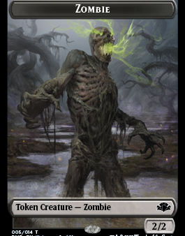 Zombie    Construct Double-Sided Token [Dominaria Remastered Tokens] For Discount