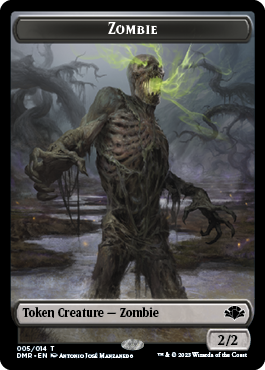 Zombie    Construct Double-Sided Token [Dominaria Remastered Tokens] For Discount