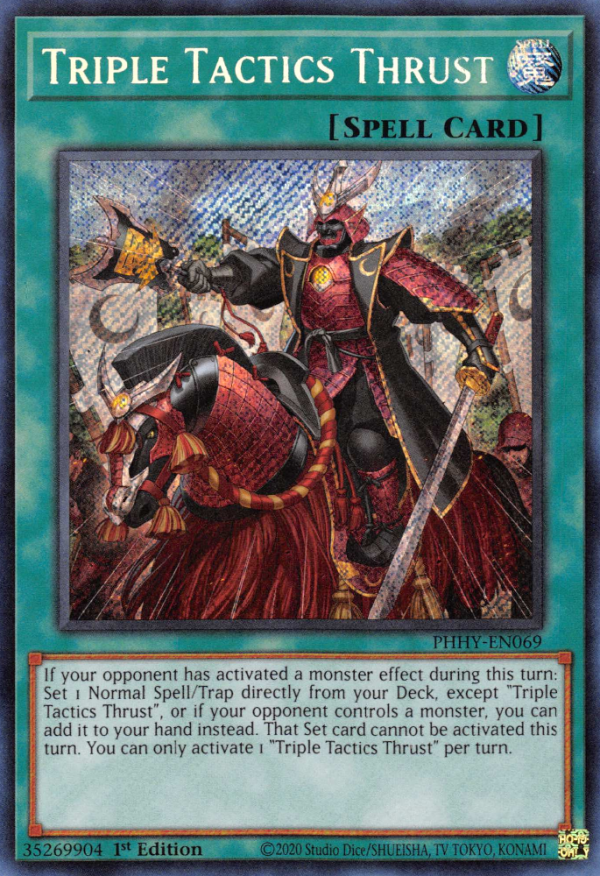 Triple Tactics Thrust [PHHY-EN069] Secret Rare For Cheap