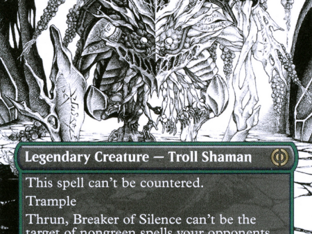 Thrun, Breaker of Silence (Borderless Manga) [Phyrexia: All Will Be One] For Sale