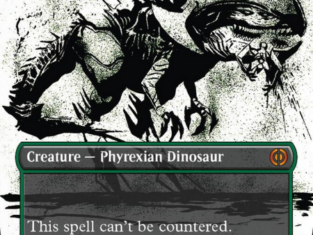 Tyrranax Rex (Borderless Ichor Step-and-Compleat Foil) [Phyrexia: All Will Be One] Online