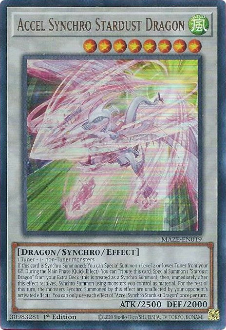 Accel Synchro Stardust Dragon [MAZE-EN019] Ultra Rare For Discount