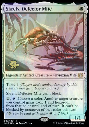 Skrelv, Defector Mite [Phyrexia: All Will Be One Prerelease Promos] Online Sale