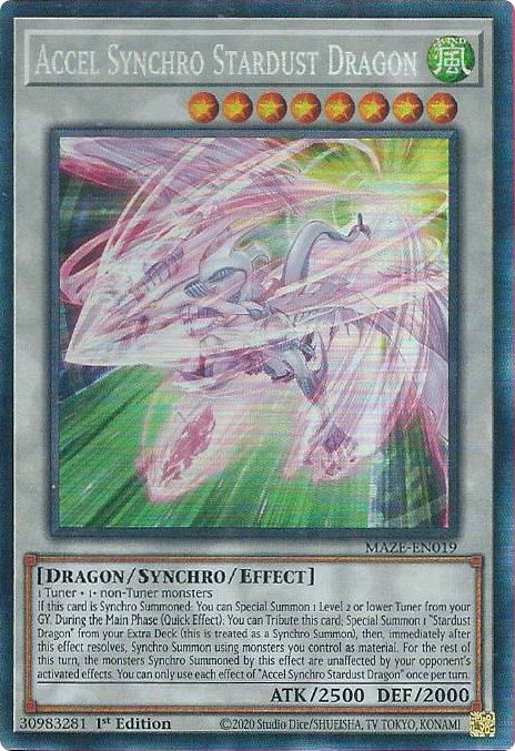 Accel Synchro Stardust Dragon [MAZE-EN019] Collector s Rare For Cheap