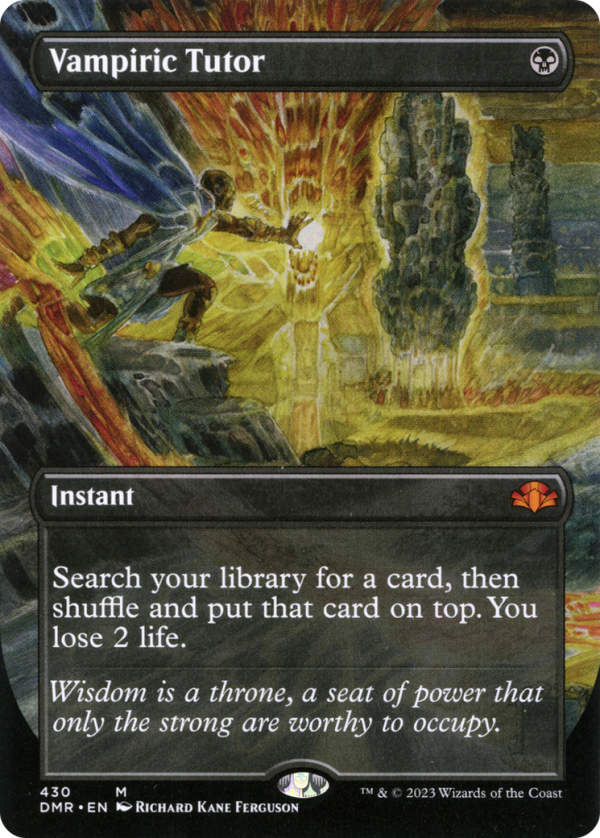 Vampiric Tutor (Borderless Alternate Art) [Dominaria Remastered] Hot on Sale