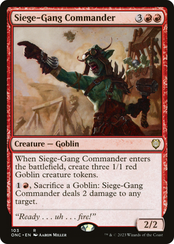 Siege-Gang Commander [Phyrexia: All Will Be One Commander] Online Hot Sale