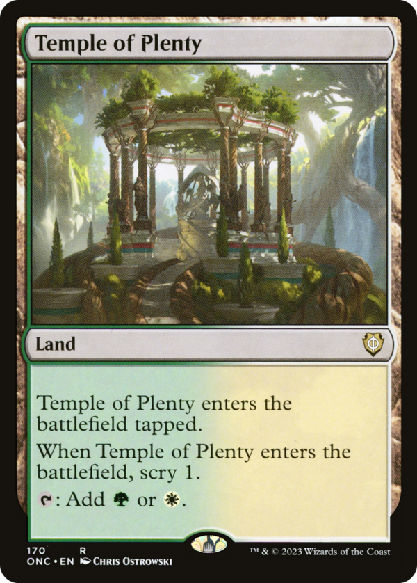 Temple of Plenty [Phyrexia: All Will Be One Commander] Hot on Sale