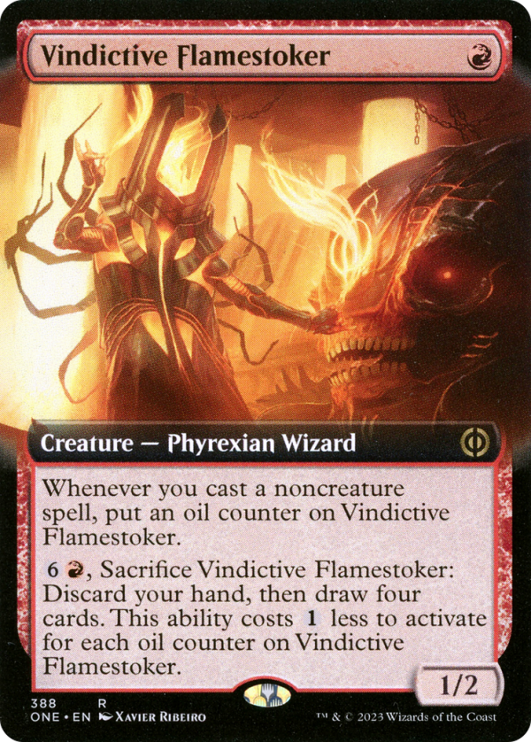 Vindictive Flamestoker (Extended Art) [Phyrexia: All Will Be One] Hot on Sale