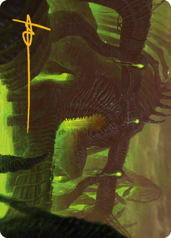 The Dross Pits Art Card (Gold-Stamped Signature) [Phyrexia: All Will Be One Art Series] For Discount