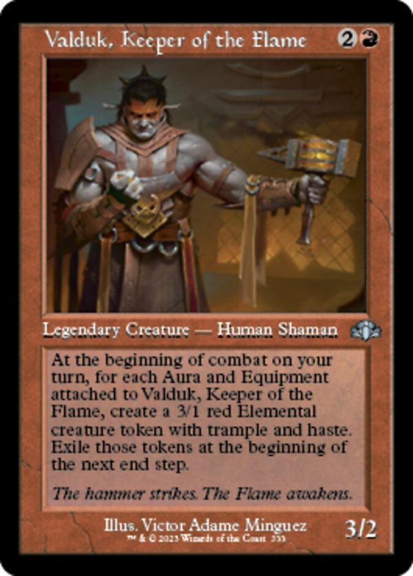 Valduk, Keeper of the Flame (Retro) [Dominaria Remastered] Discount