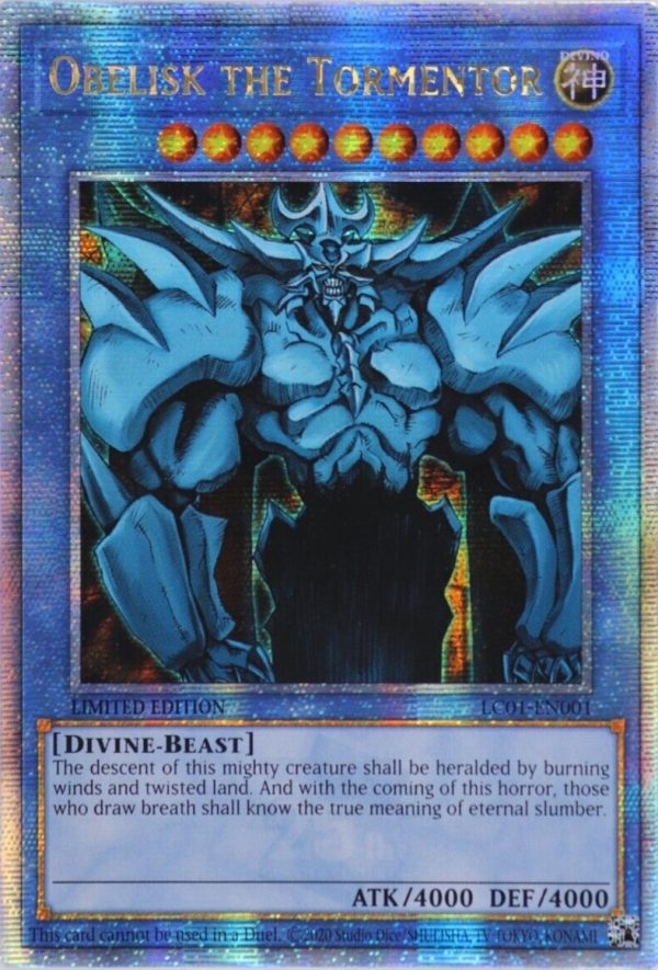 Obelisk the Tormentor (25th Anniversary) [LC01-EN001] Quarter Century Secret Rare Discount