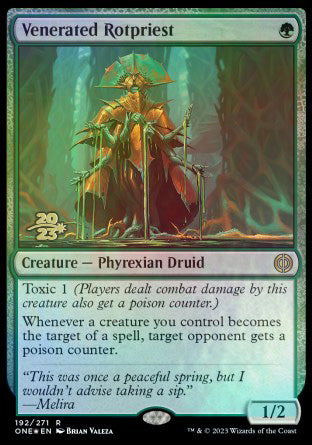 Venerated Rotpriest [Phyrexia: All Will Be One Prerelease Promos] Discount