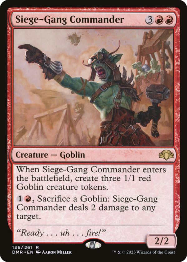 Siege-Gang Commander [Dominaria Remastered] Fashion