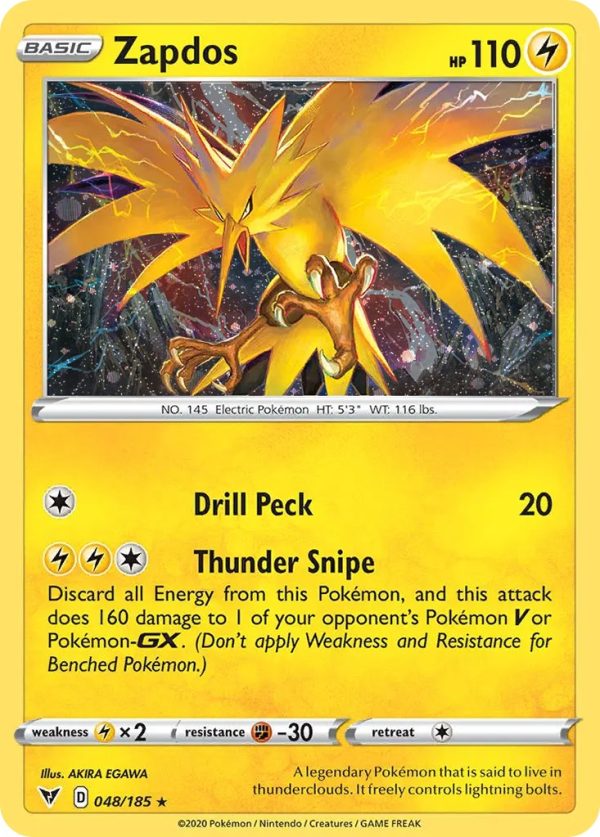 Zapdos (048 185) (Cosmos Holo) [Sword & Shield: Vivid Voltage] Fashion