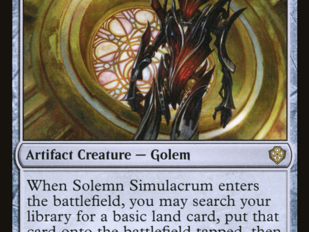 Solemn Simulacrum [Starter Commander Decks] For Cheap